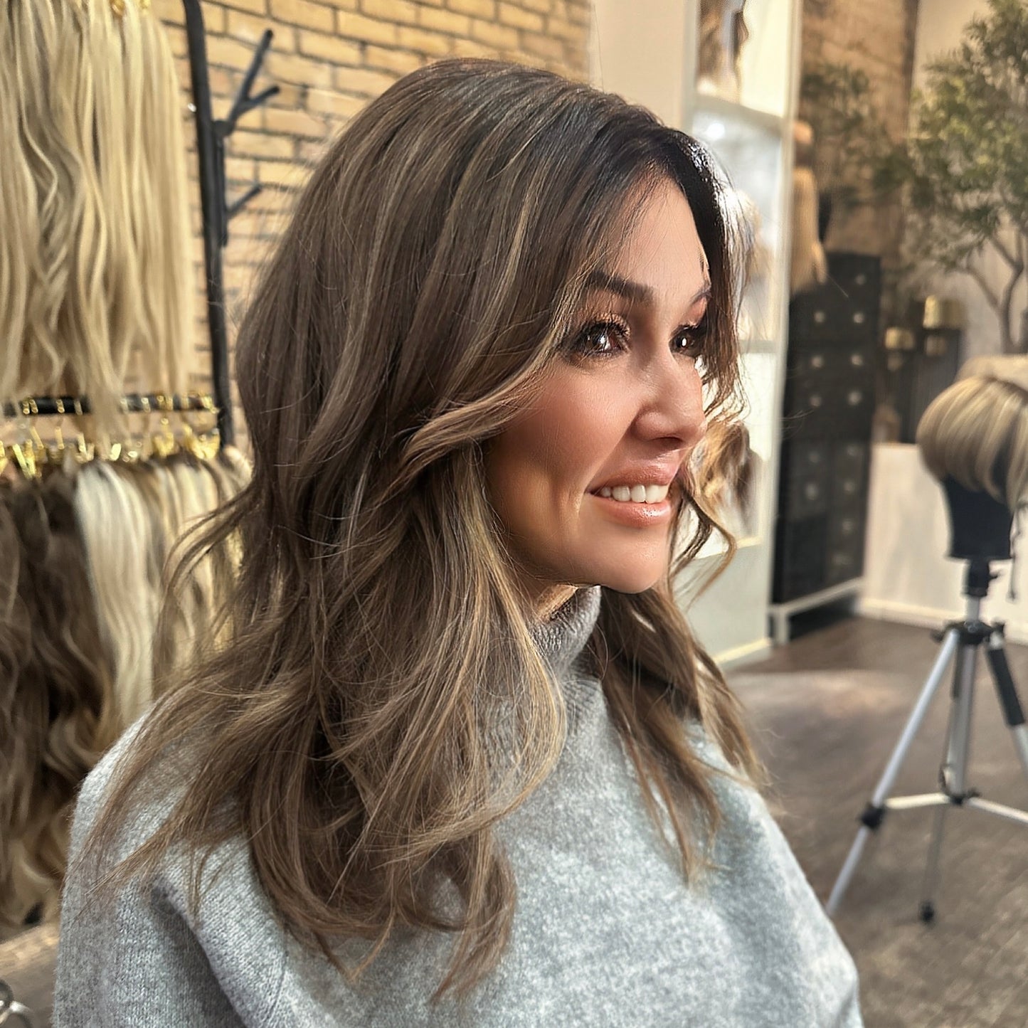 Jia - HD Lace top Brunette ombre wig