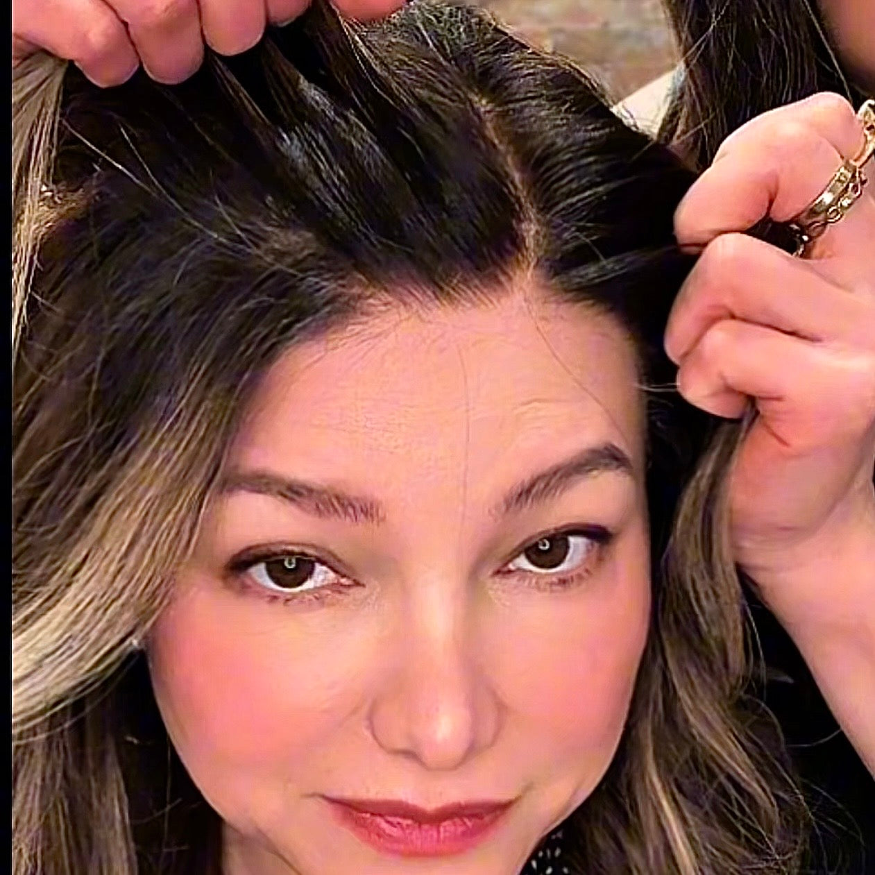 Jia - HD Lace top Brunette ombre wig