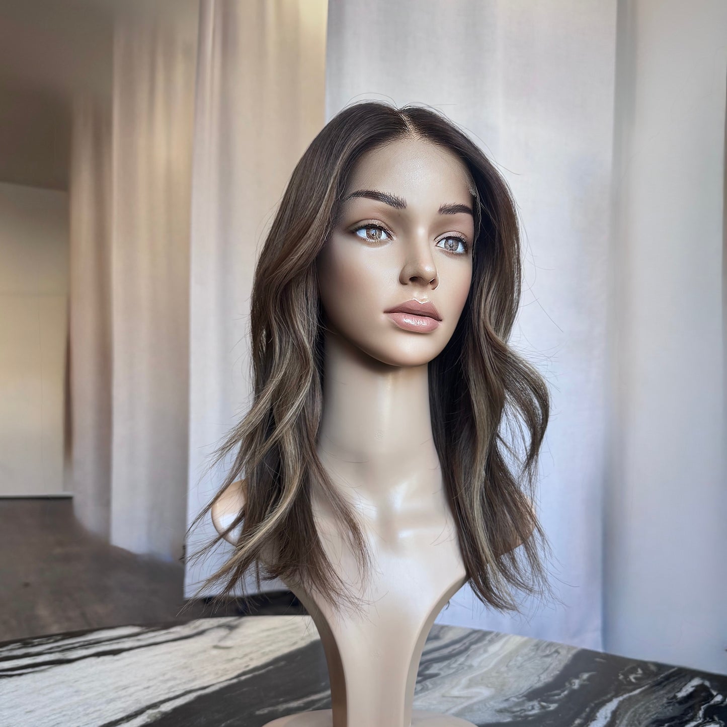 Jia - HD Lace top Brunette ombre wig