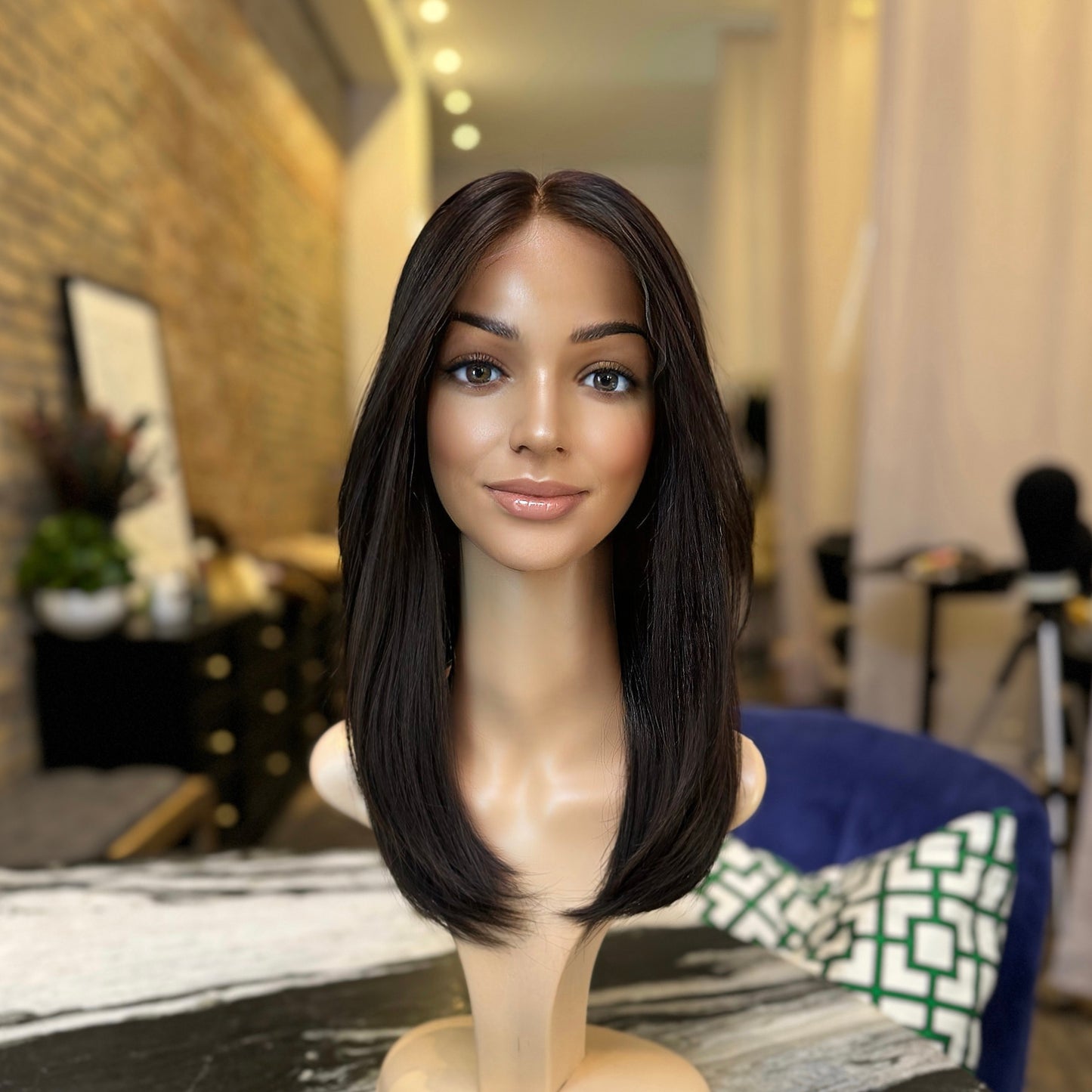 Freya - Natural black 1B Lace wig