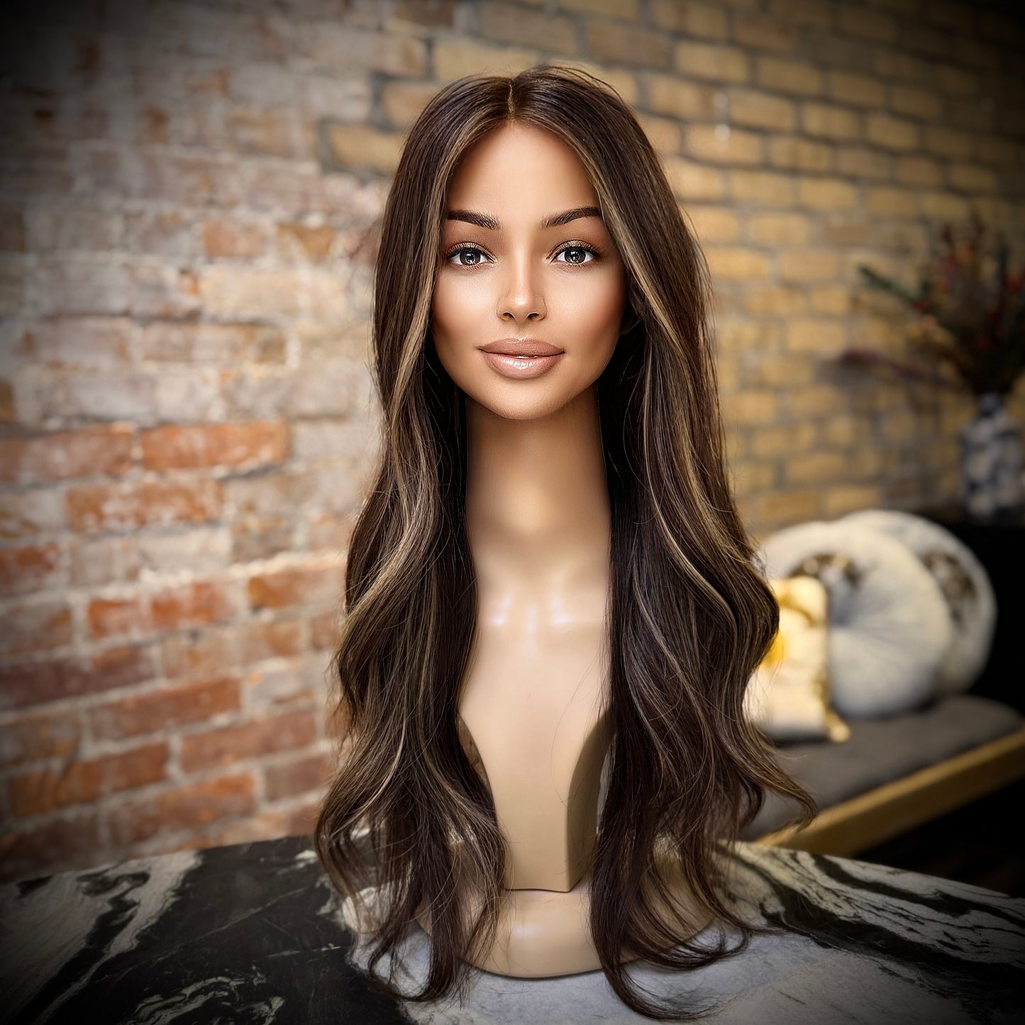 Scarlett - Chocolate Chestnut Brown 2/14/T#2 HD Lace Top Wig