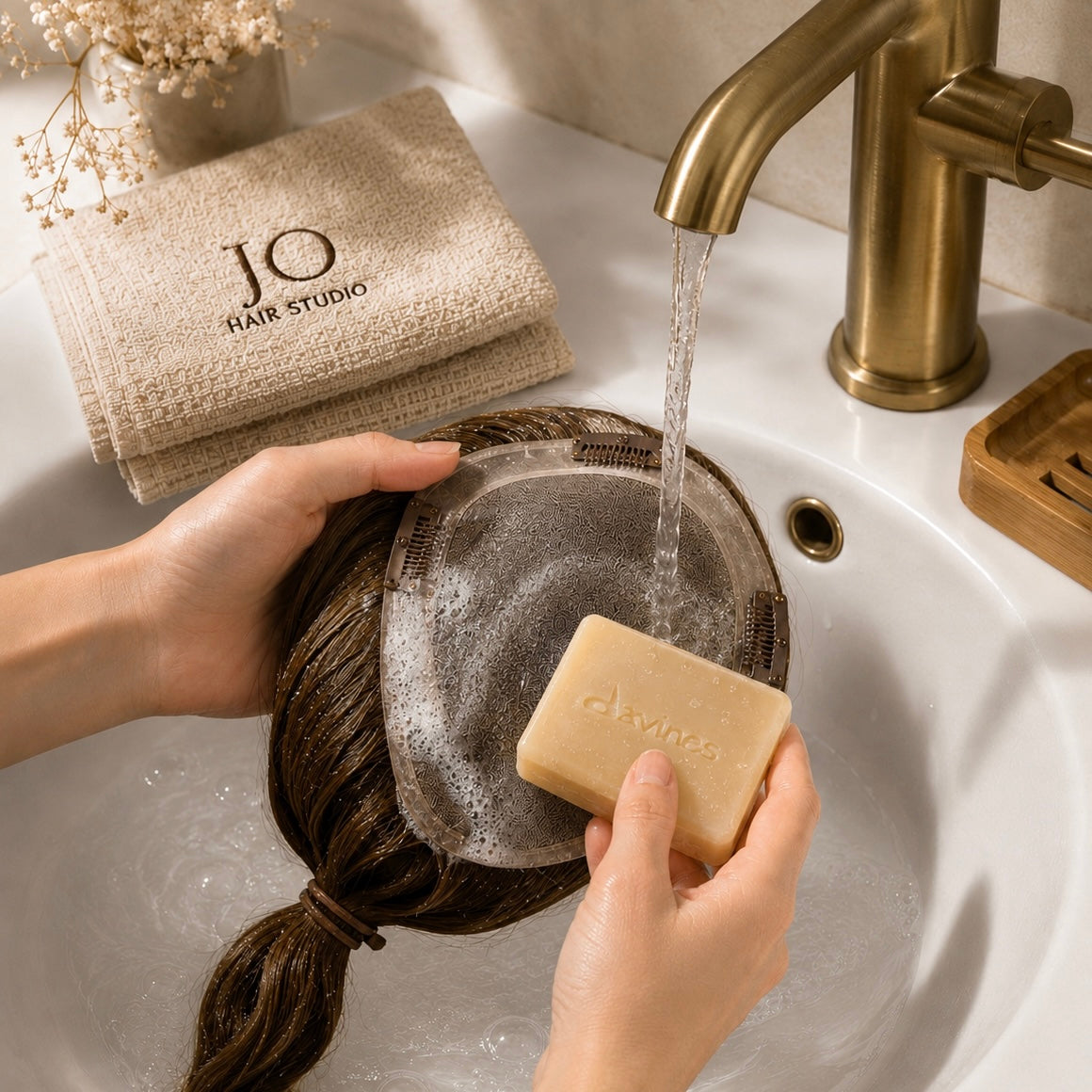 Davines DEDE Solid Shampoo Bar for Human Hair Wigs & Hair Toppers